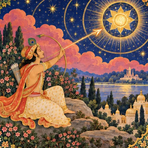 Leela cell 54, Bhakti-loka, Spiritual Devotion, in miniature
