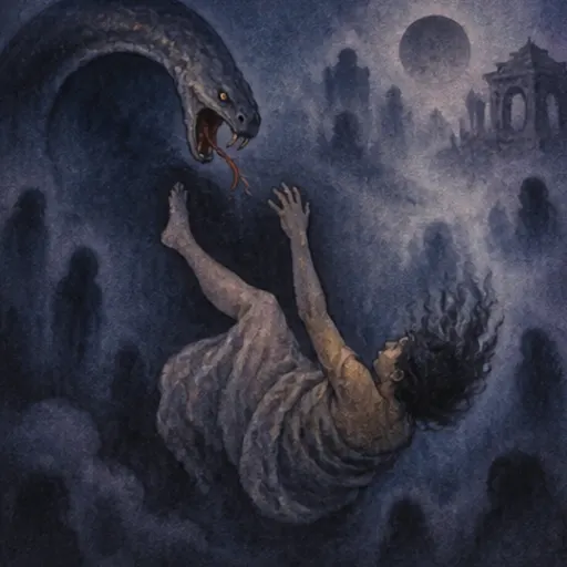 Leela cell 63, Tamas, Darkness, in watercolour